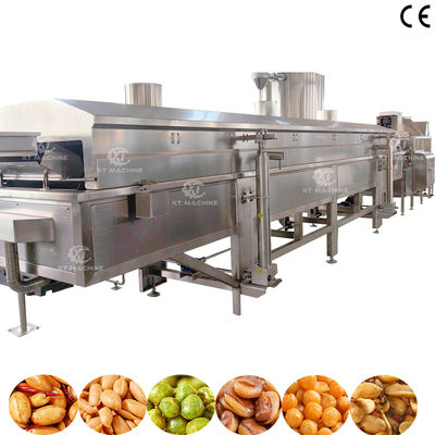 Un buen precio. SUS304 500~1000 kg/h Máquina automática continua de freír frijoles japoneses para procesamiento de alimentos para bocadillos de nueces en línea
