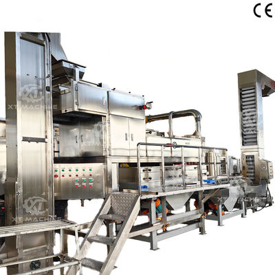 Un buen precio. 500 kg/h Máquina de trituración automática de cacahuetes y nueces de cacheo Máquina de cortar almendras para cortar nueces de manera eficiente en línea