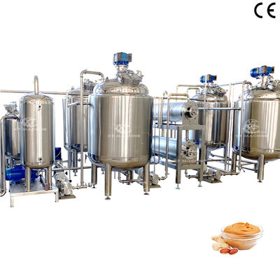 Un buen precio. SS304 Tanque de mezcla/enfriamiento de mantequilla de maní con desgasificación para calefacción emulsionante industrial y tanque de mezcla de aislamiento en línea