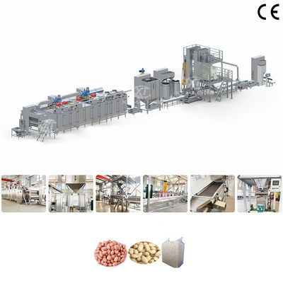 Un buen precio. Línea de producción de blanqueo de avellanas asadas de acero inoxidable 304 de grado industrial Planta de procesamiento de cacahuetes blanqueadas con una capacidad de 500-1000 kg/h en línea