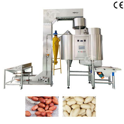 Máquina peladora de avellanas de grado industrial 500-1000 kg/h, máquina blanqueadora de nueces y almendras con tasa de rotura del 98%