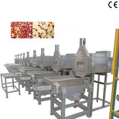 Un buen precio. Ventas directas de fábrica Máquina de corte y blanqueo de cacahuetes totalmente automática Máquina de pelar por aire en línea