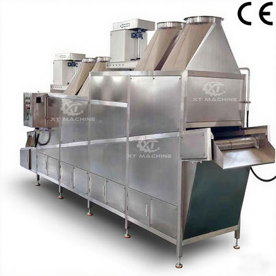 Un buen precio. Máquina de enfriamiento de alimentos tostados de nueces de 500 kg/h, sistema de transportador de enfriamiento de cacahuetes para almendras, avellanas y nueces de macadamia en línea