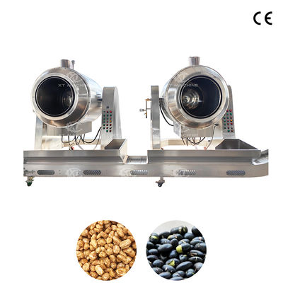Un buen precio. Gran capacidad 70 kg/partida Máquina de tostado de semillas con tambor, calefacción por gas, recubrimiento de azúcar y calefacción en línea