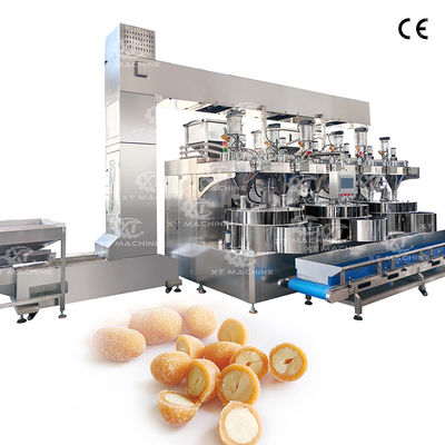 Un buen precio. Máquina de fabricación automática de cacahuetes recubierta de alta eficiencia Máquina de recubrimiento de nueces de anacardos con acero inoxidable SUS304 en línea