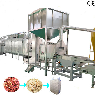 Un buen precio. Máquina de corte y blanqueo de cacahuetes totalmente automática de 500 kg/h a 3000 kg/h Máquina de descamación por aire para plantas de procesamiento de nueces en línea
