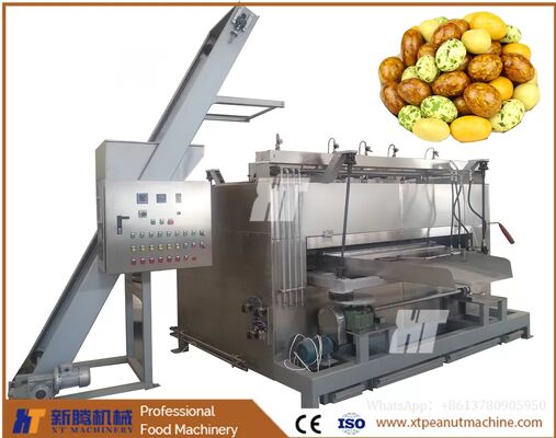 Máquina de tostador giratorio de acero inoxidable 304 con gas/aceite con capacidad para tostar nueces de 50 kg/h
