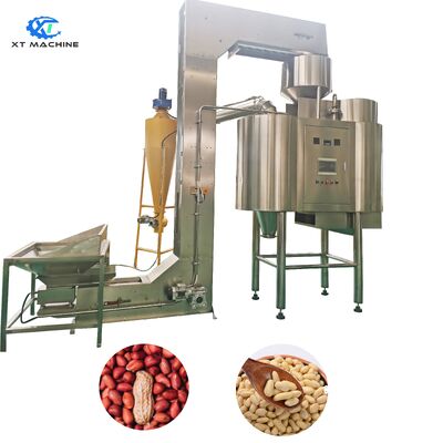 Un buen precio. Máquina de blanqueo automático de cacahuetes/pistachos/avellanas con un índice de pelado del 98% y una capacidad de 500 kg/1000 kg en línea