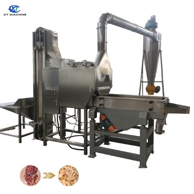 Un buen precio. Máquina de escaldado de maní partido con capacidad de 800-1000 kg/h para línea de procesamiento de pasta de maní en línea