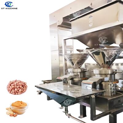 Un buen precio. Máquina de molienda de alta velocidad para hacer mantequilla de maní/mermelada de sésamo/pasta de pistacho 130-500 kg/h en línea
