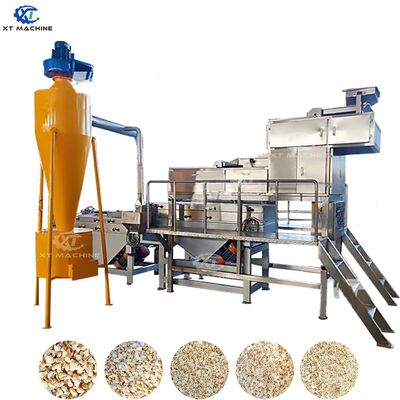 Un buen precio. Máquina trituradora de maní/almendra/anacardo, picadora Industrial de 500kg/h y 7,5kw de potencia de 2 etapas para procesamiento de nueces en línea