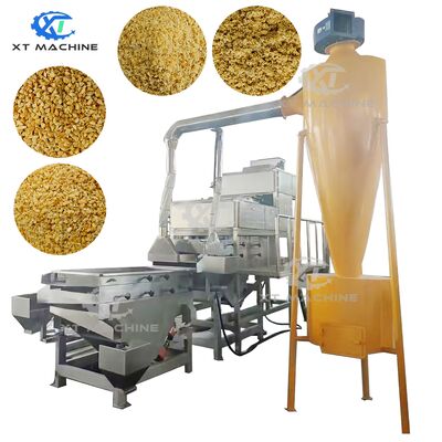Máquina automática de corte de cacahuetes de dos etapas con capacidad de 500 kg/h y criba vibratoria para el procesamiento de frutos secos
