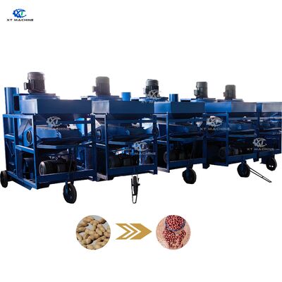 Un buen precio. Máquina profesional de extracción de cáscara de cacahuete de 5000 kg / h con una velocidad de pelado del 99% 380V 50Hz de potencia de 3 fases en línea