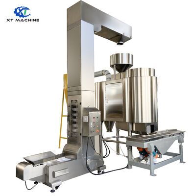 Un buen precio. 304SUS Elevador de cubo tipo Z con alimentador electromagnético y potencia de 0,75kw para manejo de nueces en línea