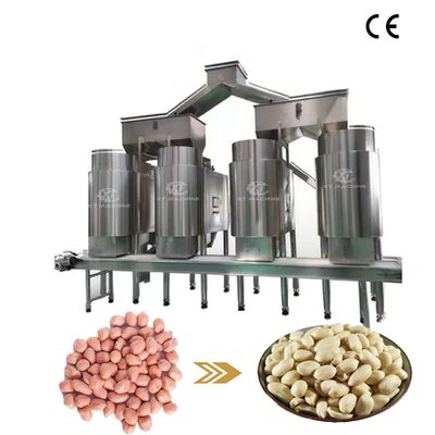 Un buen precio. Gran capacidad 1000-1200 kg/h 304SUS Maquina para blanquear cacahuetes/avellanas/pistachos con una tasa de blanqueo del 98% en línea