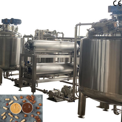 Máquina de enfriamiento de mantequilla de nueces de 500 kg/h a 1000 kg/h, máquina de pasteurización y enfriamiento de mantequilla de maní para línea de producción de mantequilla de maní