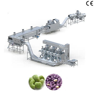 Un buen precio. Planta de procesamiento de cacahuetes con revestimiento de freír totalmente automático Nueces de anacardos Línea de producción de freír almendras en línea