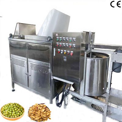 Máquina para freír alimentos con control de temperatura automático - freidora de lotes de cacahuetes con descarga automática