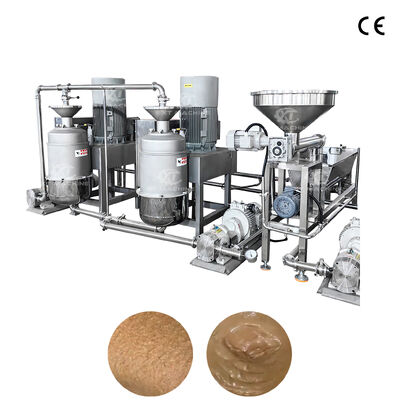 Máquina de corte y fresado industrial de acero inoxidable SUS304 para mantequilla de frutos secos con finura de 200-300 mallas y capacidad de 1000-1500Kg/h