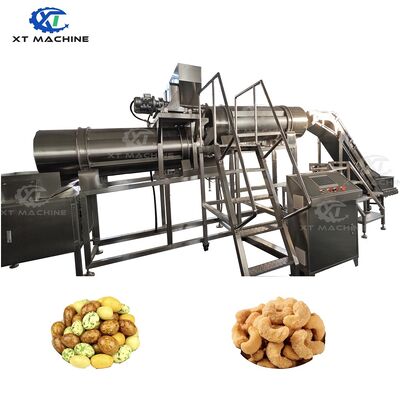 Un buen precio. SUS304 Máquina de aromatización de doble rodillo de acero inoxidable con sistema de descarga automática para la fabricación de nueces recubiertas ( cacahuetes / frijoles) y aperitivos en línea