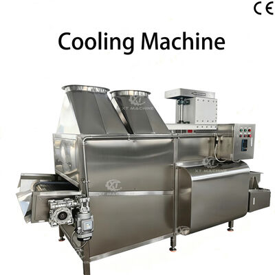 Un buen precio. 500-1500Kg/h Máquina de enfriamiento de cacahuetes de almendras fritas Máquina de enfriamiento comercial con calefacción eléctrica en línea