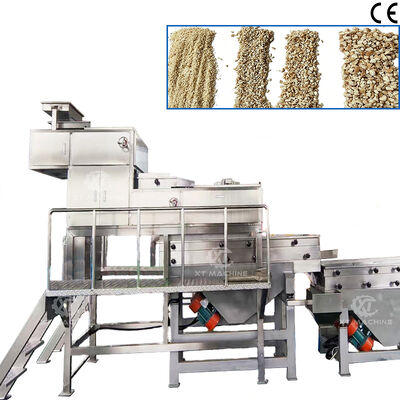 Un buen precio. Trituradora de frutos secos de cuatro etapas de 500 kg/h-1000 kg/h, acero inoxidable 304, máquina trituradora de cacahuetes para procesamiento de frutos secos en línea