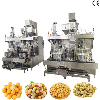 Un buen precio. Máquina para fabricar bocadillos de nueces recubiertos de masa de alta precisión 500-1000 kg/h con sistema de control PLC y material SUS304 en línea