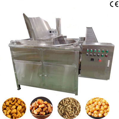 Un buen precio. Freidora automática por lotes de maní con acero inoxidable SUS304 y control inteligente de temperatura para procesamiento de nueces en línea
