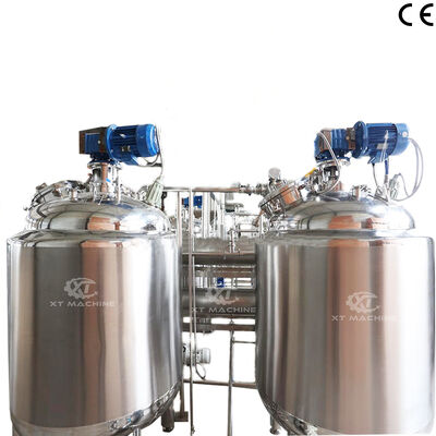 Un buen precio. Tipo alimenticio SS304 Tanque de mezcla/enfriamiento de mantequilla de maní con volumen personalizable y función de desgasificación en línea