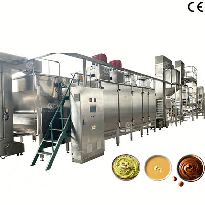 Un buen precio. Línea de producción de mantequilla de maní con capacidad de 1000 kg/h, equipo de procesamiento de mantequilla de nueces con producción estéril completamente cerrada en línea