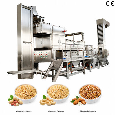Un buen precio. 500 kg/h Máquina de trituración automática de cacahuetes y nueces de cacheo Máquina de cortar almendras para cortar nueces de manera eficiente en línea