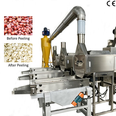 Un buen precio. SUS304 1000 kg/h-2000 kg/h Máquina para cortar y blanquear cacahuetes Máquina de descamación por aire para la producción de cacahuetes blanqueados en línea