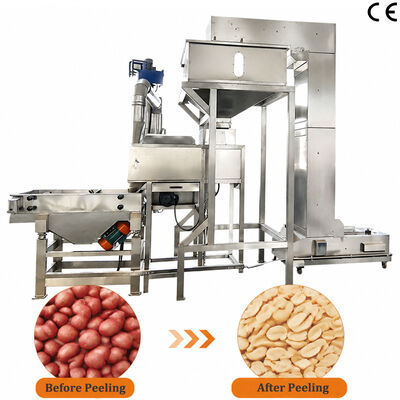 Un buen precio. Máquina automática de corte y escaldado de maní SUS304, peladora de aire para procesamiento eficiente de alimentos en línea