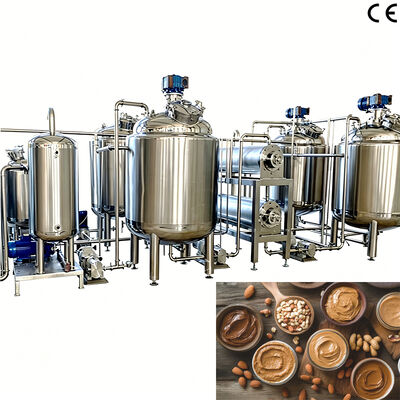 Un buen precio. SS304 Tanque de mezcla/enfriamiento de mantequilla de maní con desgasificación para calefacción emulsionante industrial y tanque de mezcla de aislamiento en línea