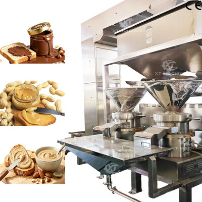 Un buen precio. Molino coloidal SUS304 automático 500-1000kg/h para mantequilla de cacahuete, mantequilla de almendra y pasta de sésamo en línea