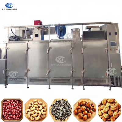 Máquina de tostado profesional de nueces/ cacahuetes/ semillas/ cacheo/ almendras con acero inoxidable 304 para 3000 kg/h