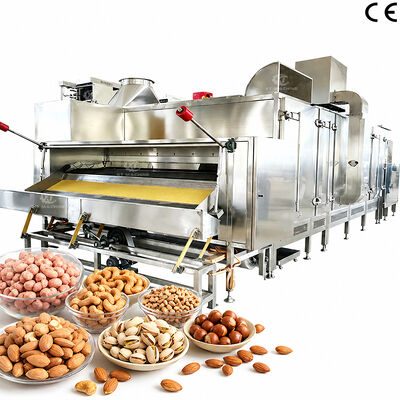Un buen precio. Máquina tostadora de nueces tipo correa continua, horno comercial personalizable con Panel de Control PLC, 300kg/h-1000kg/h en línea