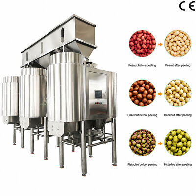 Máquina peladora de avellanas de grado industrial, máquina blanqueadora de cacahuetes de aire personalizable con certificación CE