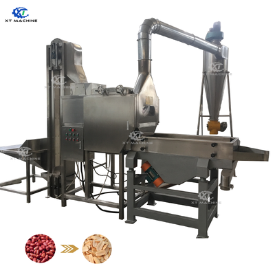 Un buen precio. Máquina de escaldado de maní partido con capacidad de 800-1000 kg/h para línea de procesamiento de pasta de maní en línea