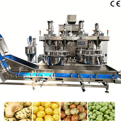Venta directa de fábrica 500kg/h-1000kg/h Máquina automática de recubrimiento de nueces Máquina para fabricar maní cubierto para maní Frijoles japoneses Anacardos Almendras