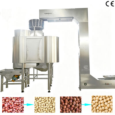 Un buen precio. Máquina industrial quitadora de piel roja de cacahuete y blanqueadora, peladora de funduk de acero inoxidable en línea