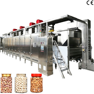Un buen precio. Máquina tostadora de anacardos de alta calidad, frijoles japoneses, tostadora automática de frutos secos con 500 kg/h - 2000 kg/h para procesamiento de alimentos en línea
