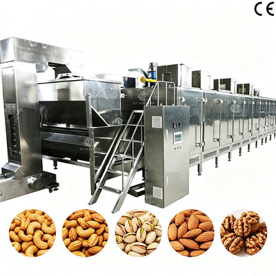 Máquina de Tostado Continuo de Cacahuete y Almendras con Temperatura Regulable para Plantas Procesadoras de Frutos Secos