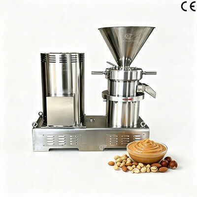 Un buen precio. Molino totalmente automático para pasta de nuez de caja, triturador para pasta de cacahuete y pasta de pollo, acero inoxidable, equipo para la fabricación de pasta de nuez en línea
