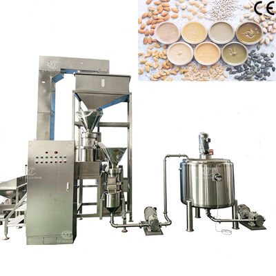 Un buen precio. Línea de producción de mantequilla de maní tipo simple de 500 kg/h, máquina automática de molienda de mantequilla de pistacho con control PLC en línea