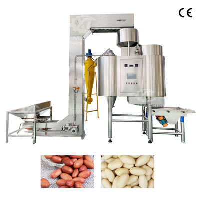 Un buen precio. Nueva máquina peladora de aire controlada por PLC para blanquear cacahuetes y avellanas, máquina para quitar la piel para plantas de procesamiento de frutos secos en línea